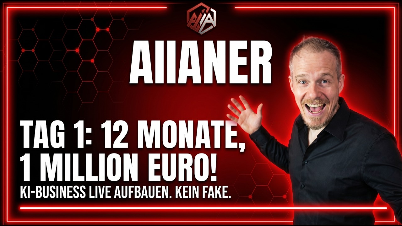 Ich habe gek&uuml;ndigt. Jetzt baue ich ein KI-Business live &mdash; von 0 auf 1 Million.