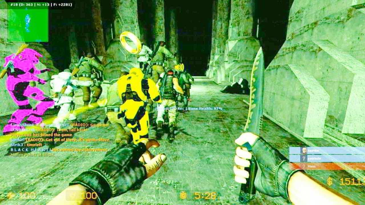 Counter Strike Source - Zombie Escape mod online gameplay on LOTR MInes of Moria Map