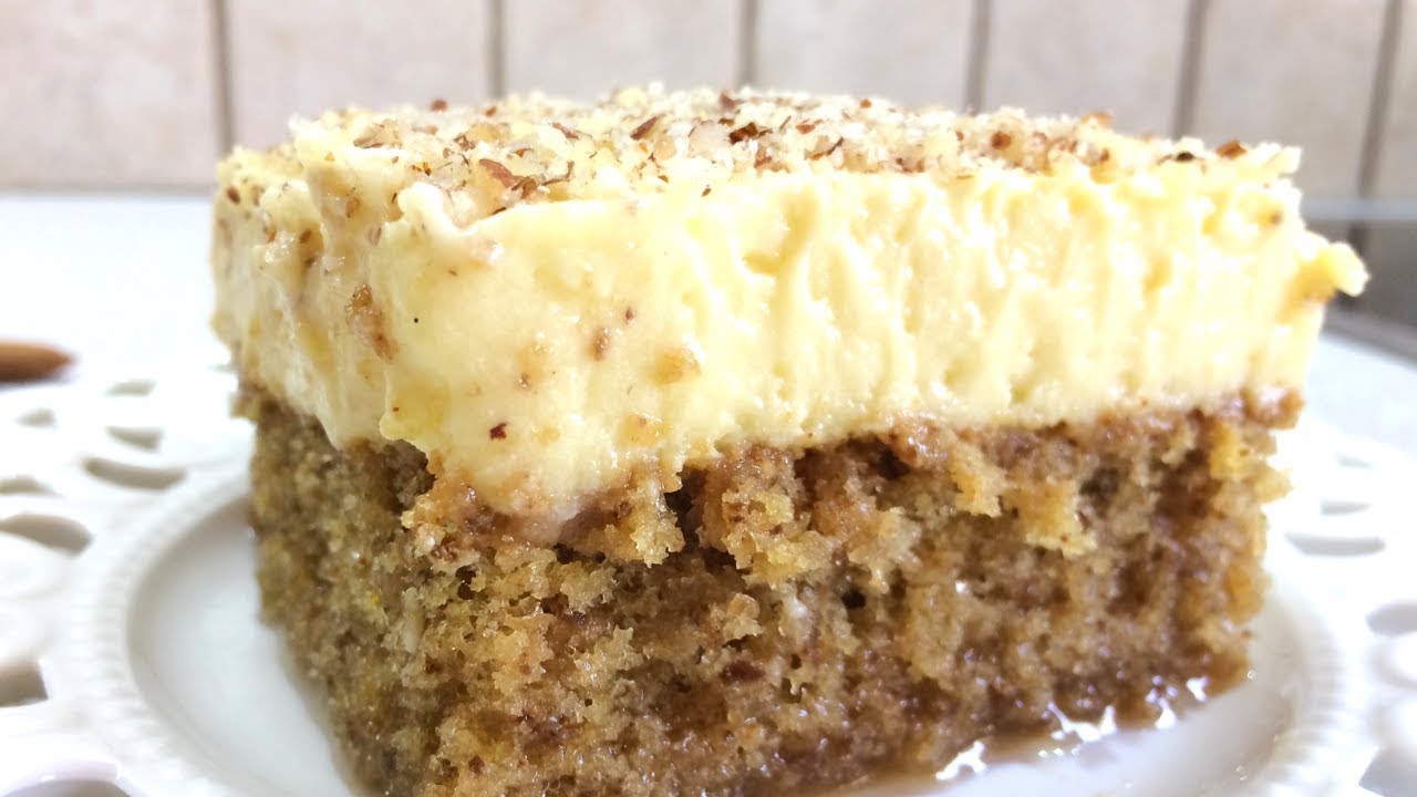 🔴Καρυδόπιτα με κρέμα NUT CAKE