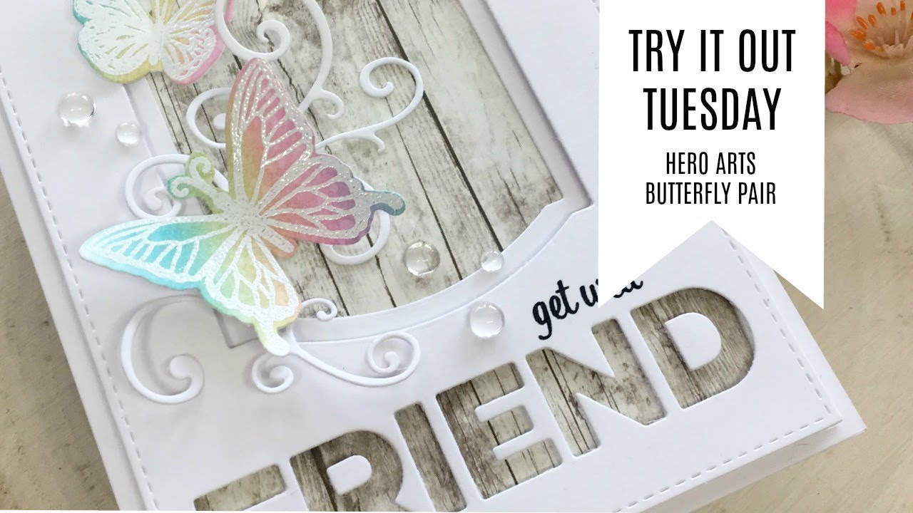 Try It Out Tuesday / Hero Arts Butterfly Pair Stamp & Cut Set