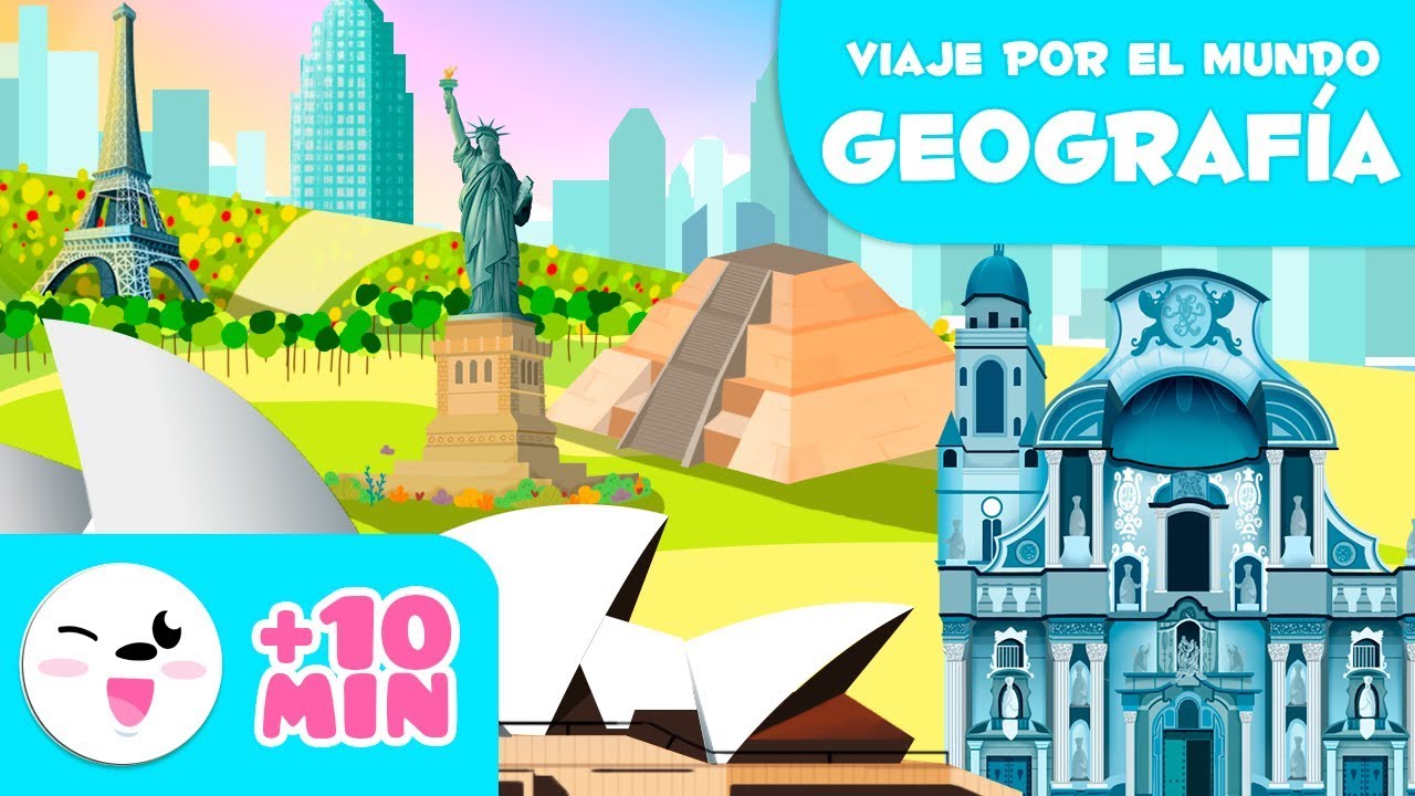 Geografía para niños - Viaje por el mundo - París, Murcia, México, NY y Sídney ✈🌍