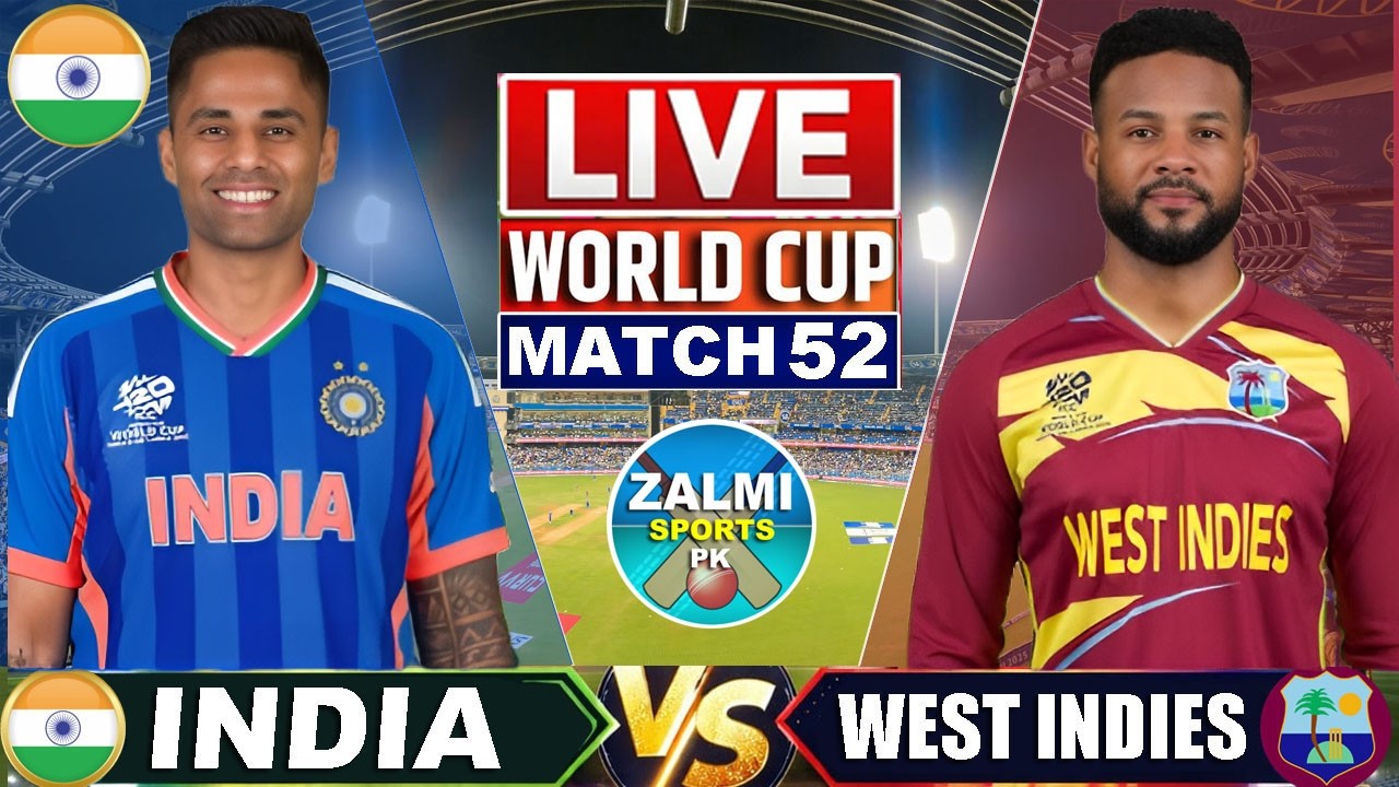 🛑Live IND Vs WI T20 WC Match | Live Cricket Match Today | IND vs WI 52nd T20 1st innings #livescore