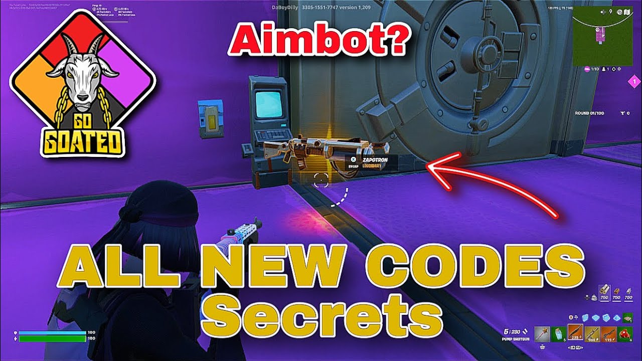 Fortnite *NEW* GO GOATED🐐Secret Codes AIMBOT!?🤫