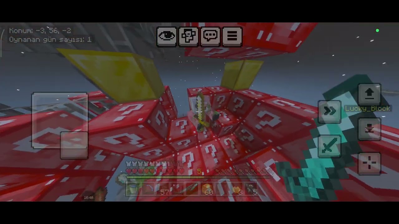 Minecraft scablok oynadım sürekli caratik geliyo