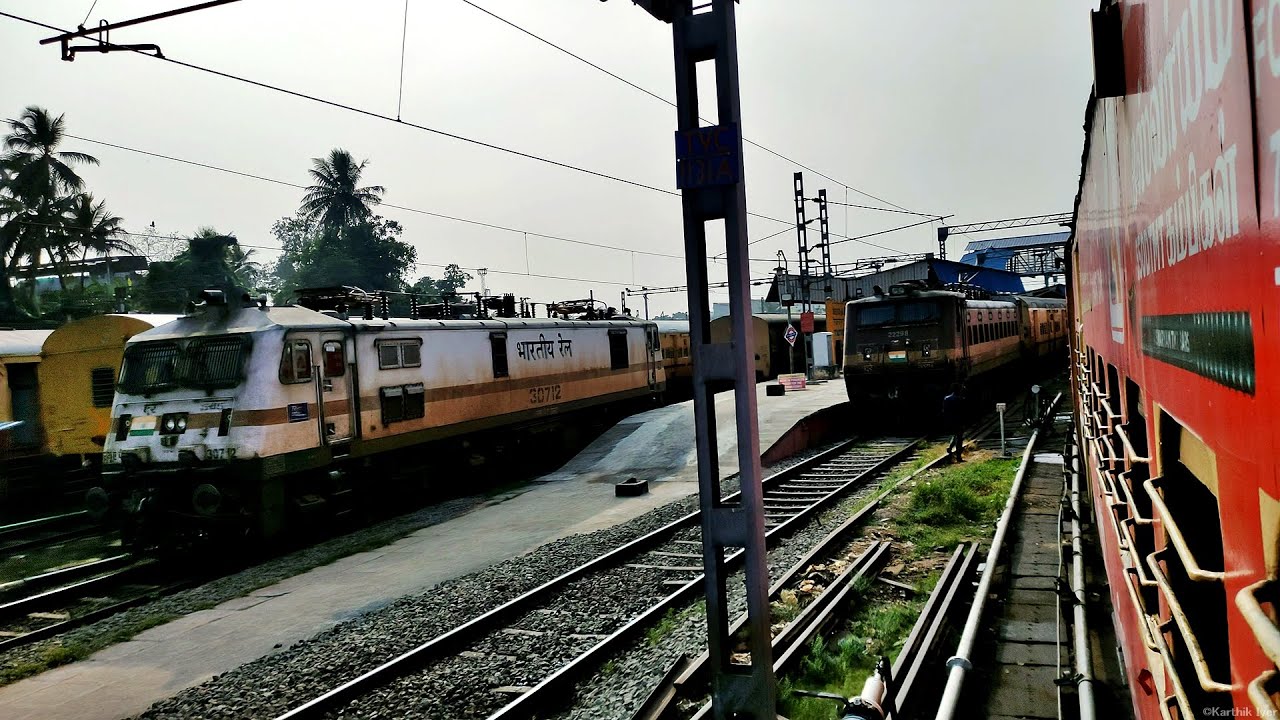 22627 Tiruchchirappalli - Thiruvananthapuram Central InterCity SF Express Arriving Destination #tvc