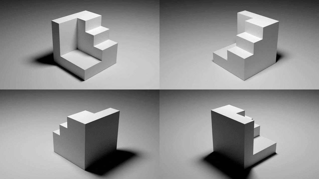 Blender3D Examen Ordinario Titular DT Aplicado de la EBAU, 2023 2024 P1 Perspectiva Cónica Oblicua