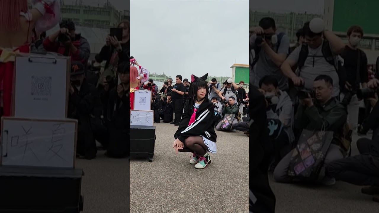 Coser 擺出動人美姿供粉絲拍攝（2026年2月6日在圓山花博廣場）