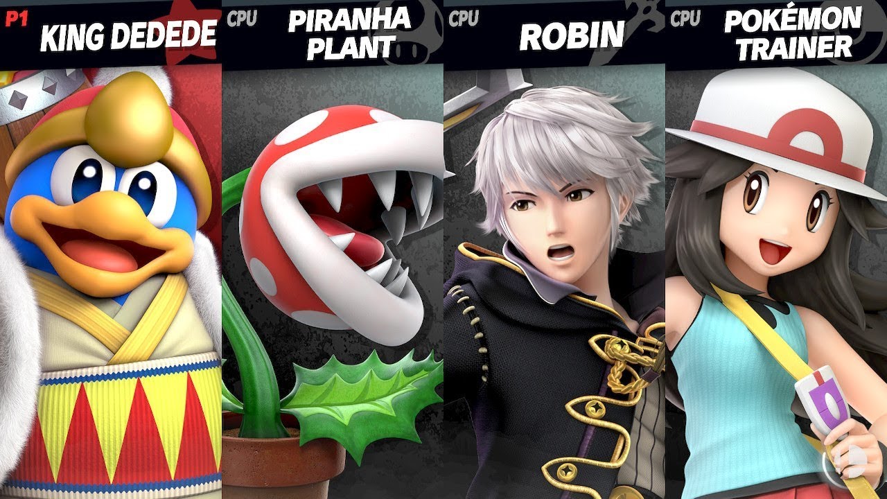 Super Smash Bros. Ultimate (King Dedede Vs. Piranha Plant Vs. Robin Vs. Pokemon Trainer)