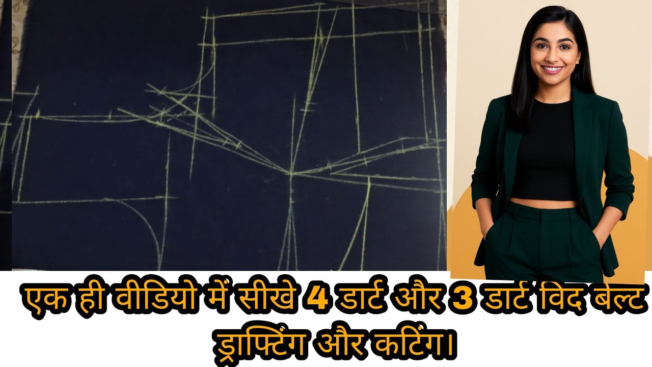 Raja Rani Coaching Inspired Method 4 tucks or 3 tucks with blouse drafting or cutting ek hi video m