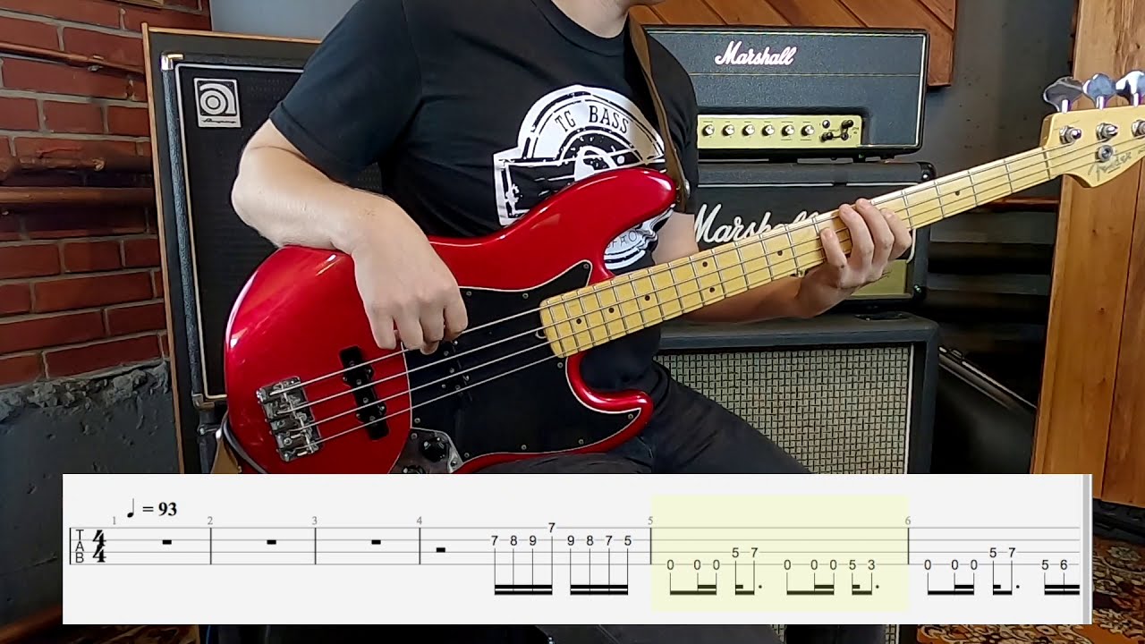 Ed Sheeran - Blow (bass cover)(play-along with tabs)