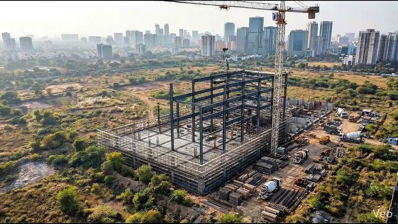 Modern Glass Skyscraper Construction Start to Finish