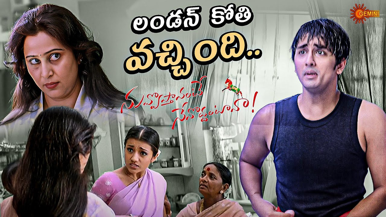 First Meet Turns Funny 🤣 | Nuvvostanante Nenoddantana | Siddharth | Trisha | Prabhu Deva | Gemini TV