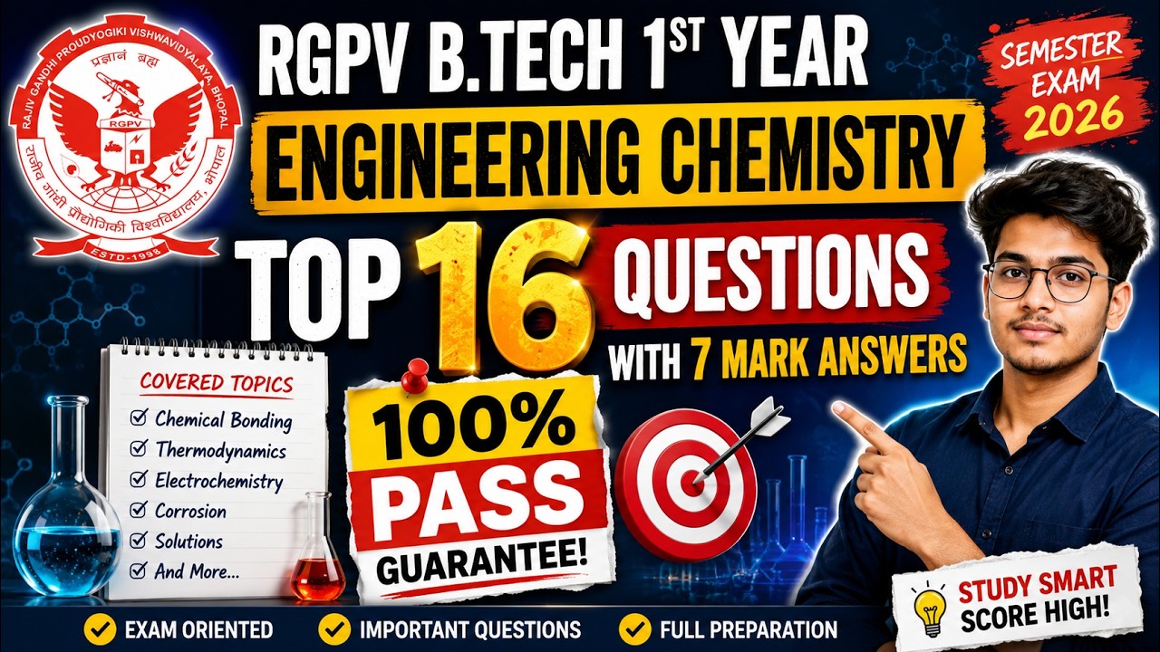 rgpv engineering chemistry important questions | rgpv engineering chemistry most Important Questions