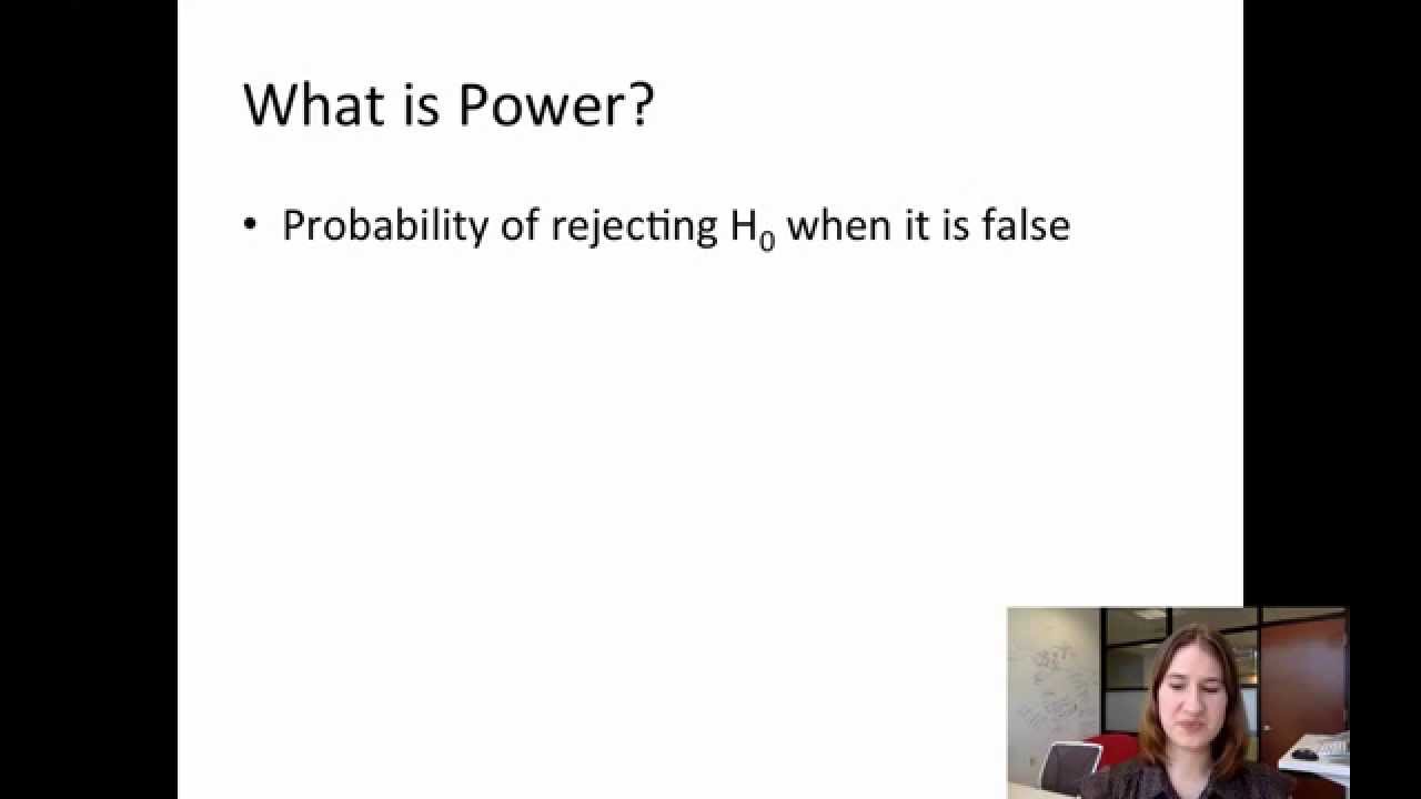 What is statistical power