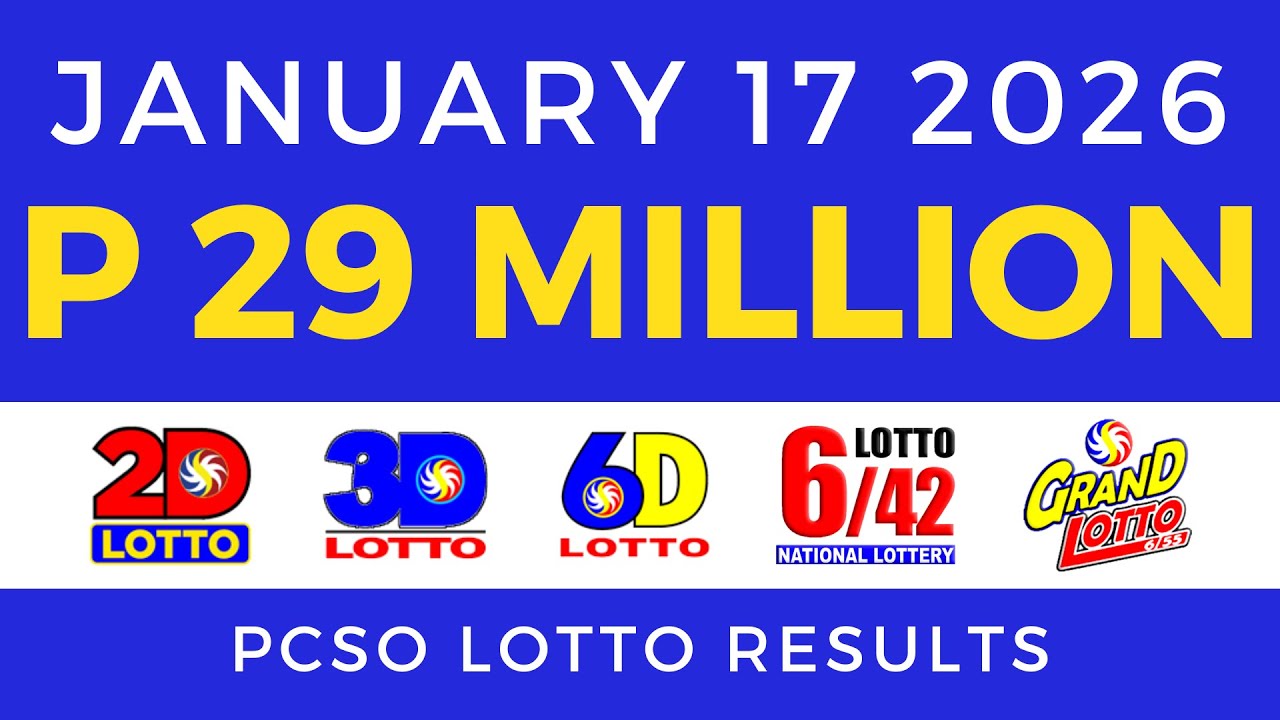 Lotto Result Today 9pm January 17 2026 PCSO