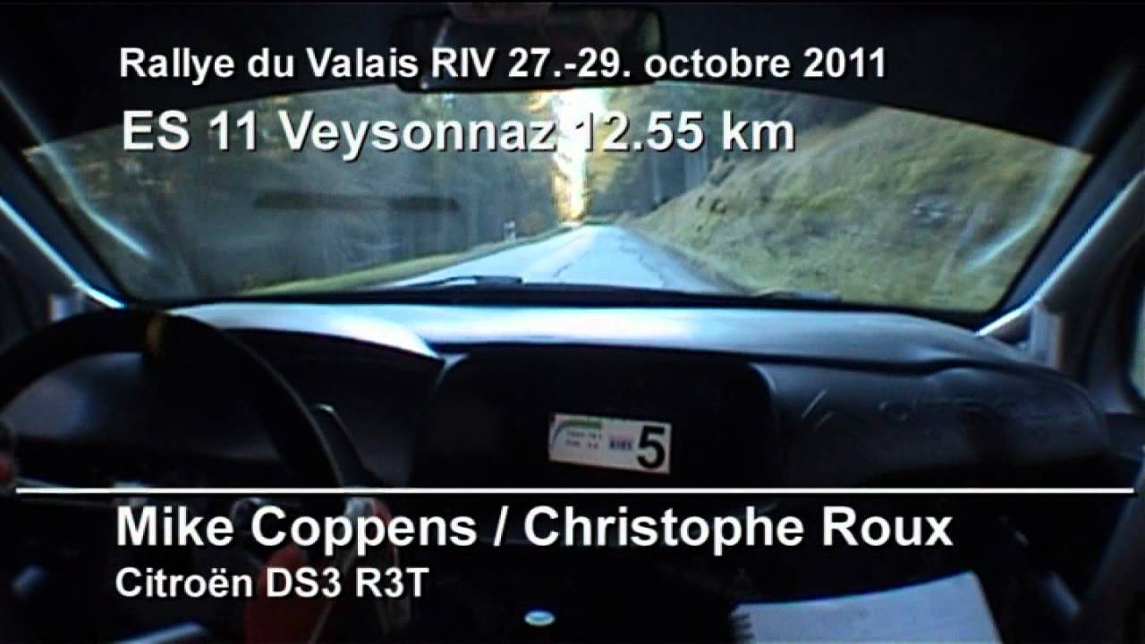 Coppens / Roux Rallye du Valais 2011 RIV  Onboard Part II, Citroën DS3 R3T