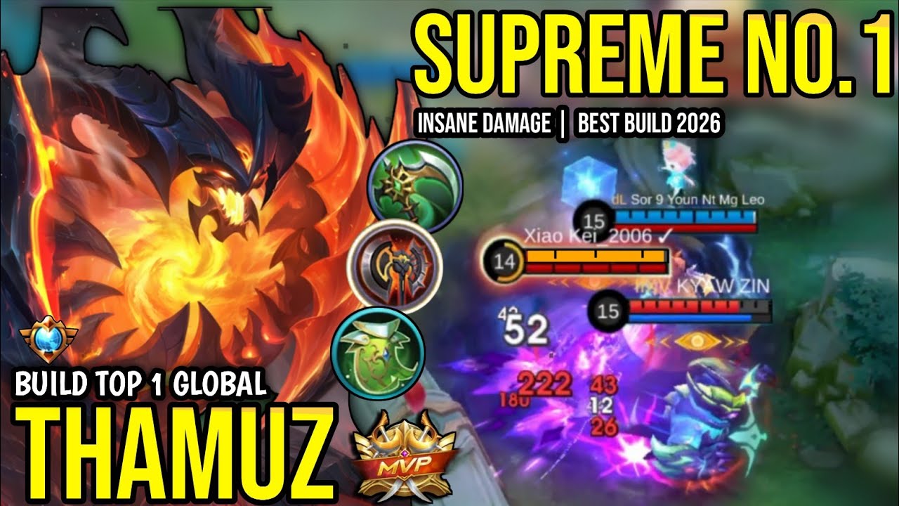 THAMUZ BEST BUILD 2026 | BUILD TOP 1 GLOBAL THAMUZ GAMEPLAY | MOBILE LEGENDS✓
