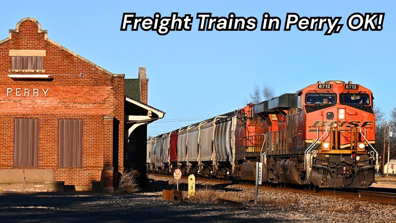 Intermodal, BNSF Tri-Clops SD60M & CSX Power | First Trains of 2026 in Perry, OK