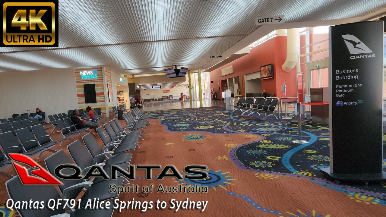 Qantas QF791 Alice Springs to Sydney 4k