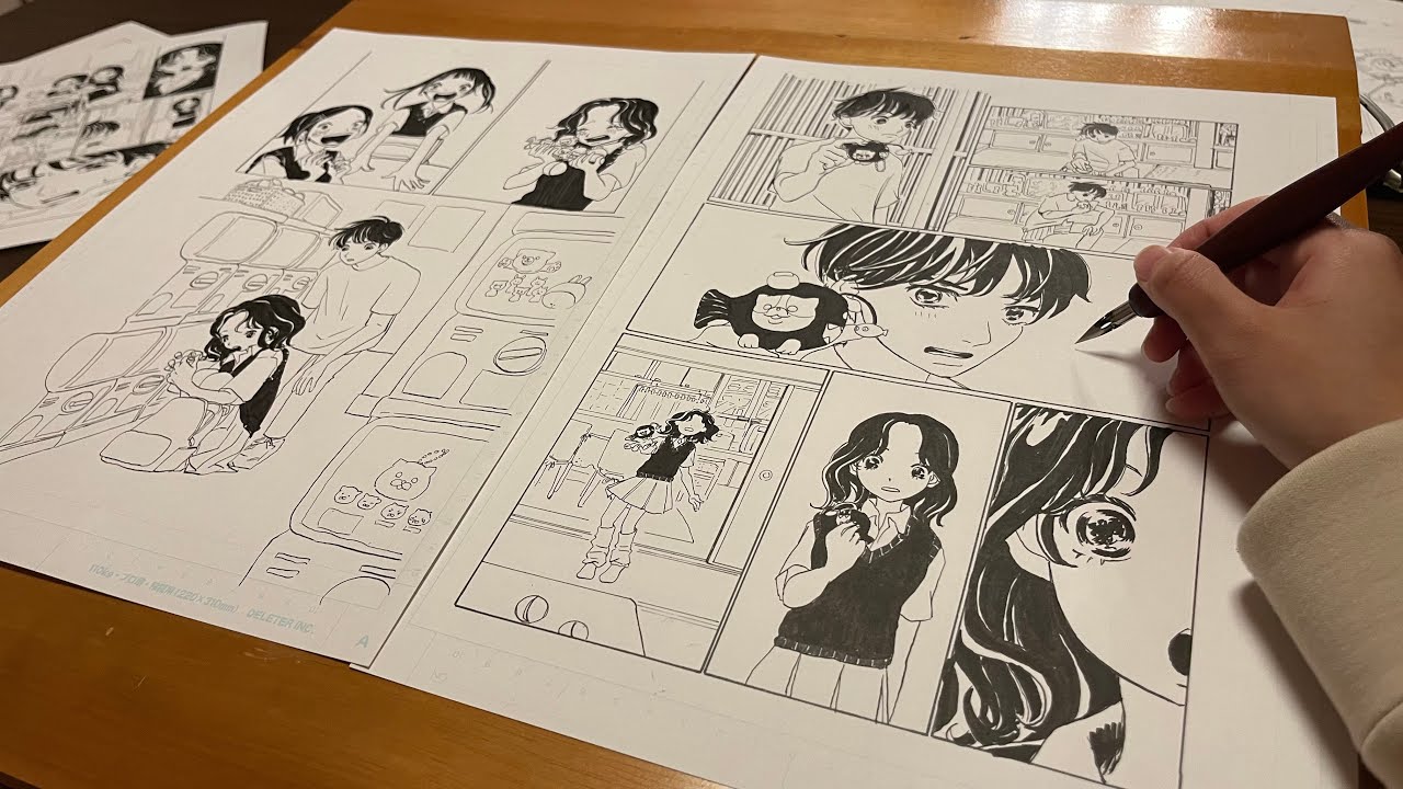 Drawing Original Manga (episode 2 page 3,4)
