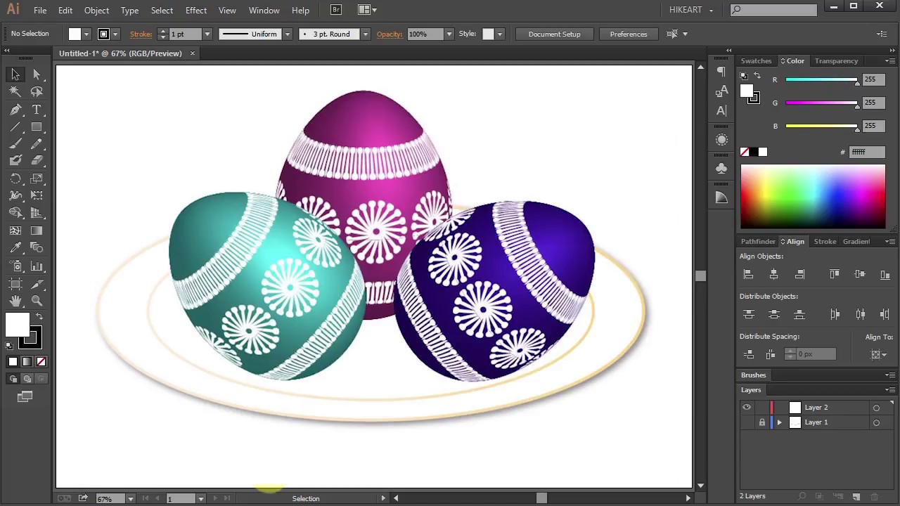 How to Draw an Easter Egg in Adobe Illustrator | 2