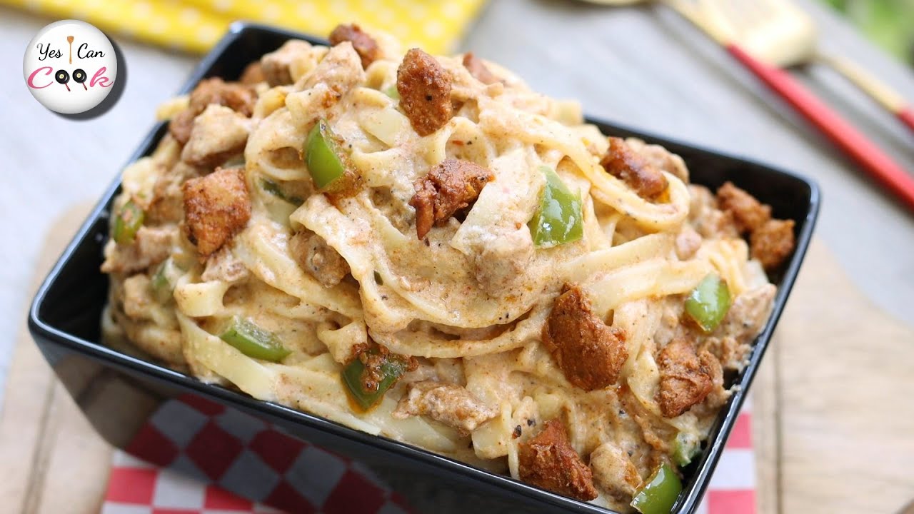 Fajita Pasta ❗White Sauce Pasta by (YES I CAN COOK)