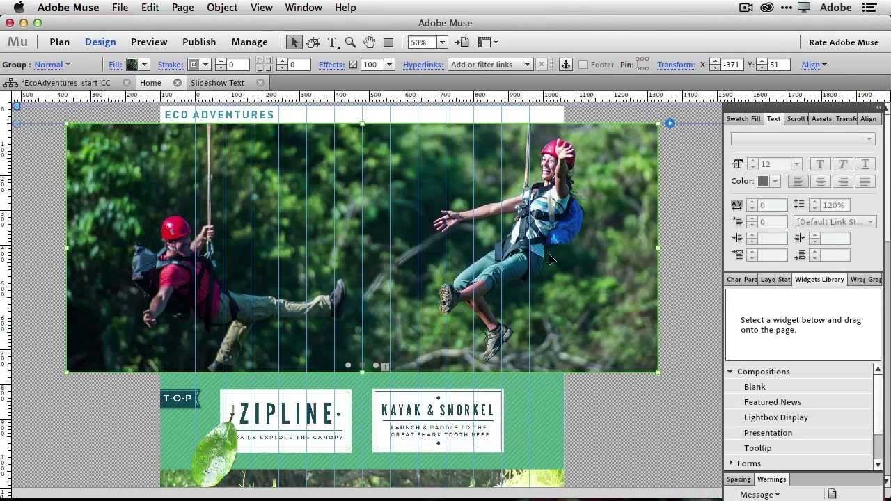 How To Create A Hero Slideshow for your Homepage with Adobe Muse CC