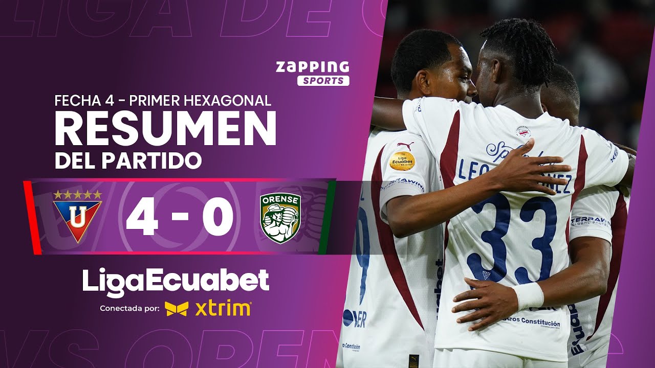 LDU Quito 4 - 0 Orense SC / Fecha 4 - Primer Hexagonal  / Liga Ecuabet conectada por Xtrim