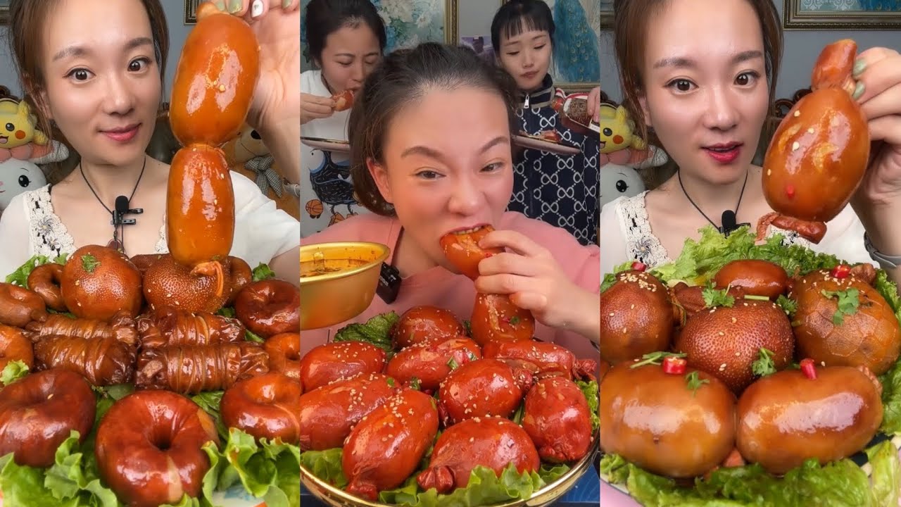 [Mukbang Eating Show] (Sheep Brain Sausage) | SPICY CHINESE FOOD 吃辛辣的中国菜 SATISFYING ASMR 먹방 🌶 #80