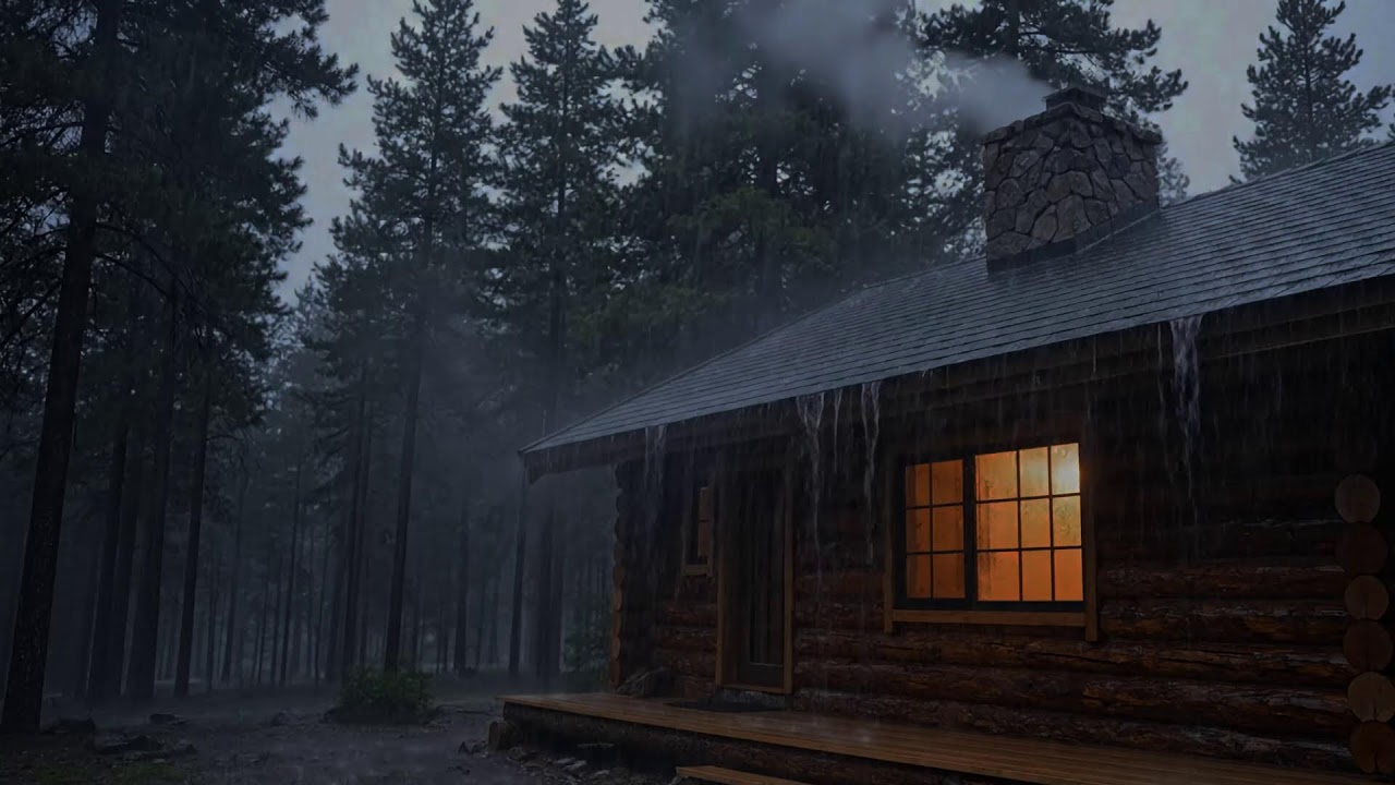 Quiet Night Rainstorm with Thunder Echoes for Deep Sleep and Relaxation to Calm a Racing Mind