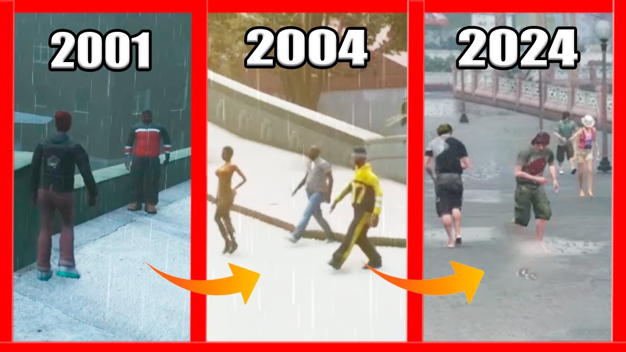 Evolution of Rain Logic in GTA Games! (2001 - 2024)