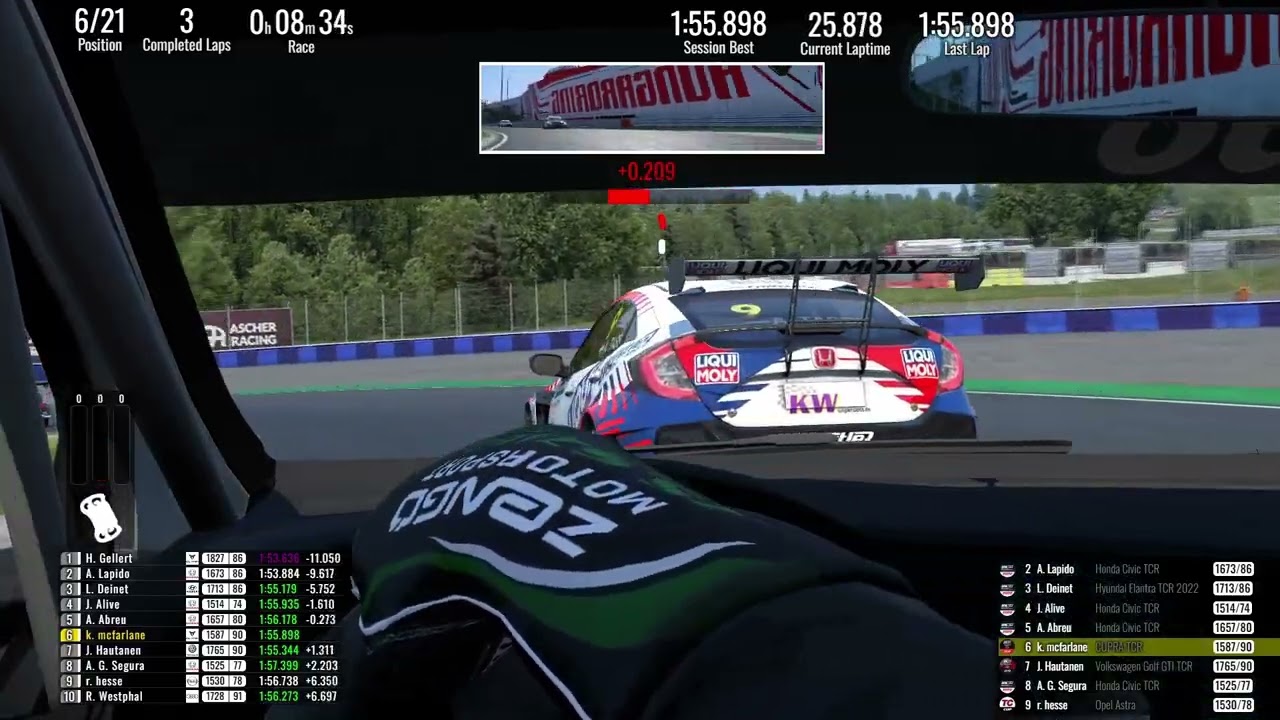 RaceRoom Multiplayer TCR @ Hungaroring