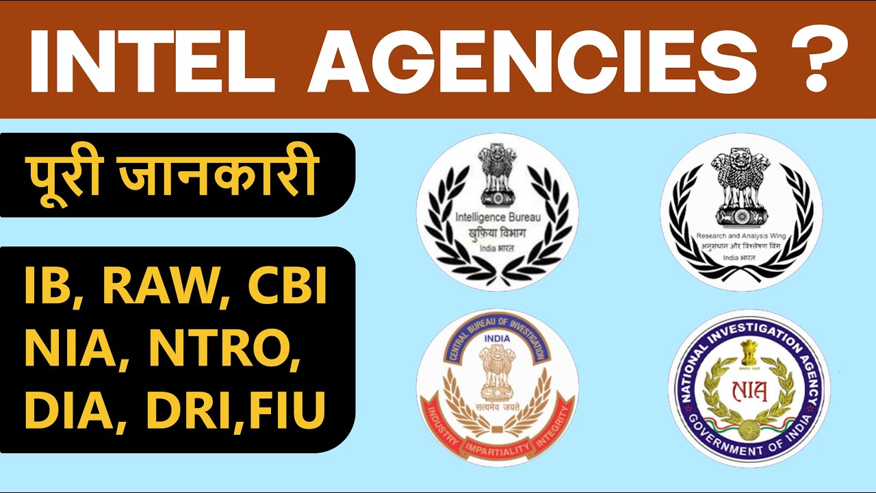 Types of Intelligence and Investigation Agencies in India | Hindi
