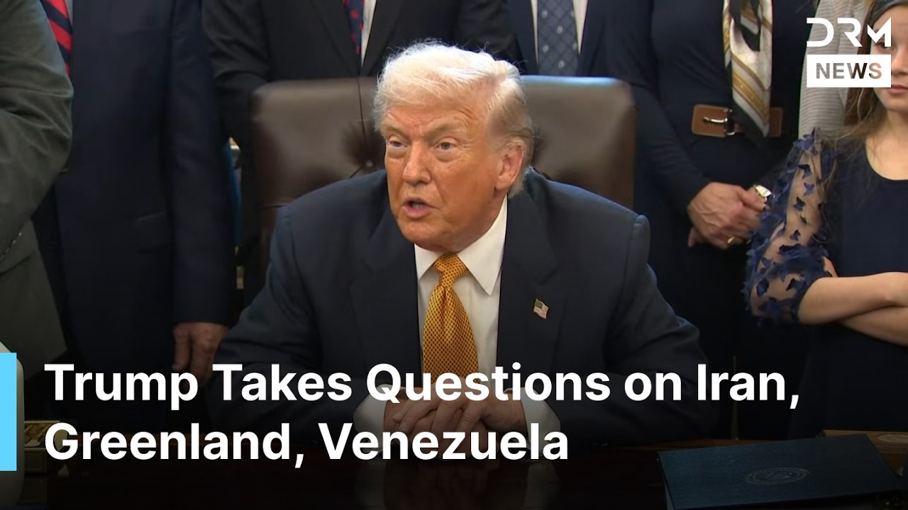BREAKING NEWS: Trump Takes Reporters' Questions on Iran Protests, Greenland Talks, Venezuela | AC1G