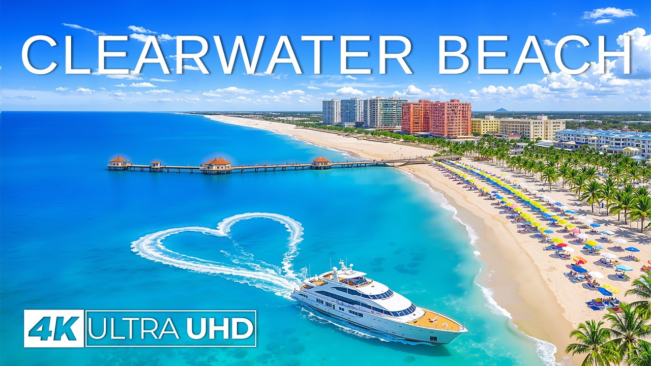 [4K] Clearwater Beach 2026 🇺🇸 Pristine Shores, Turquoise Waters & Relaxing Coastal Views
