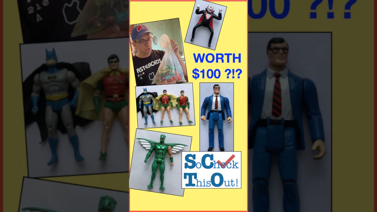 DIRTY $5 bag 80's Kenner figures WORTH $100 ?! Super Powers DC Comics SilverHawks Clark Kent Batman