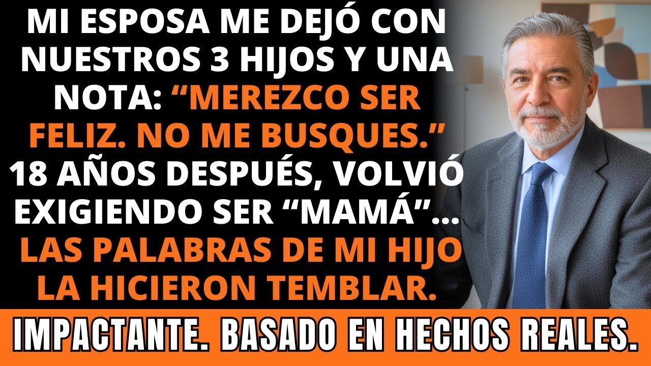 Mi Esposa Me Dejó con Nuestros Hijos. 18 Años Después Volvió Como Si Nada… Pero Yo Ya No Era Igual.