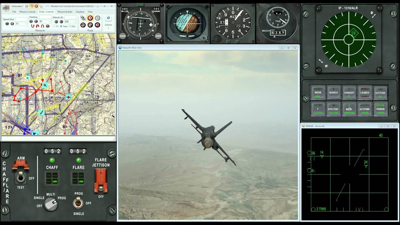 Modern Air Combat Environment (MACE): F-16 vs MiG-29