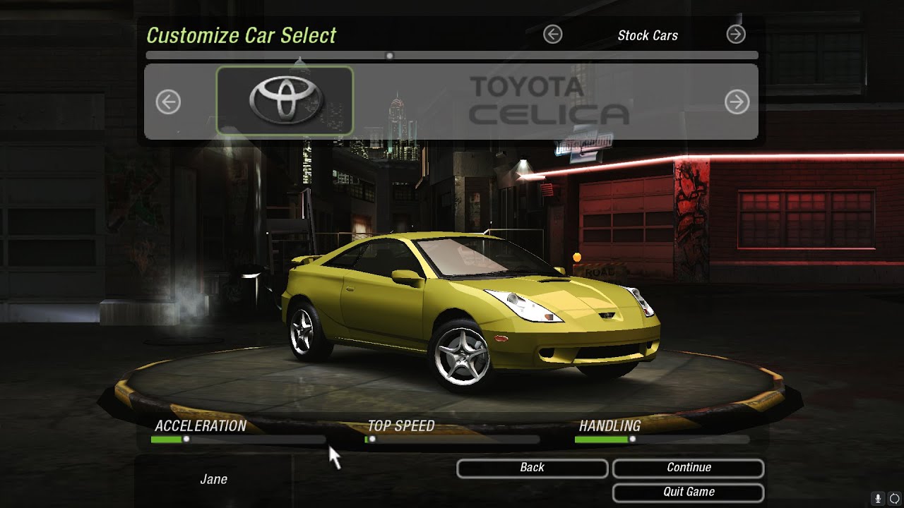 NFS Underground 2 Toyota Celica Customization