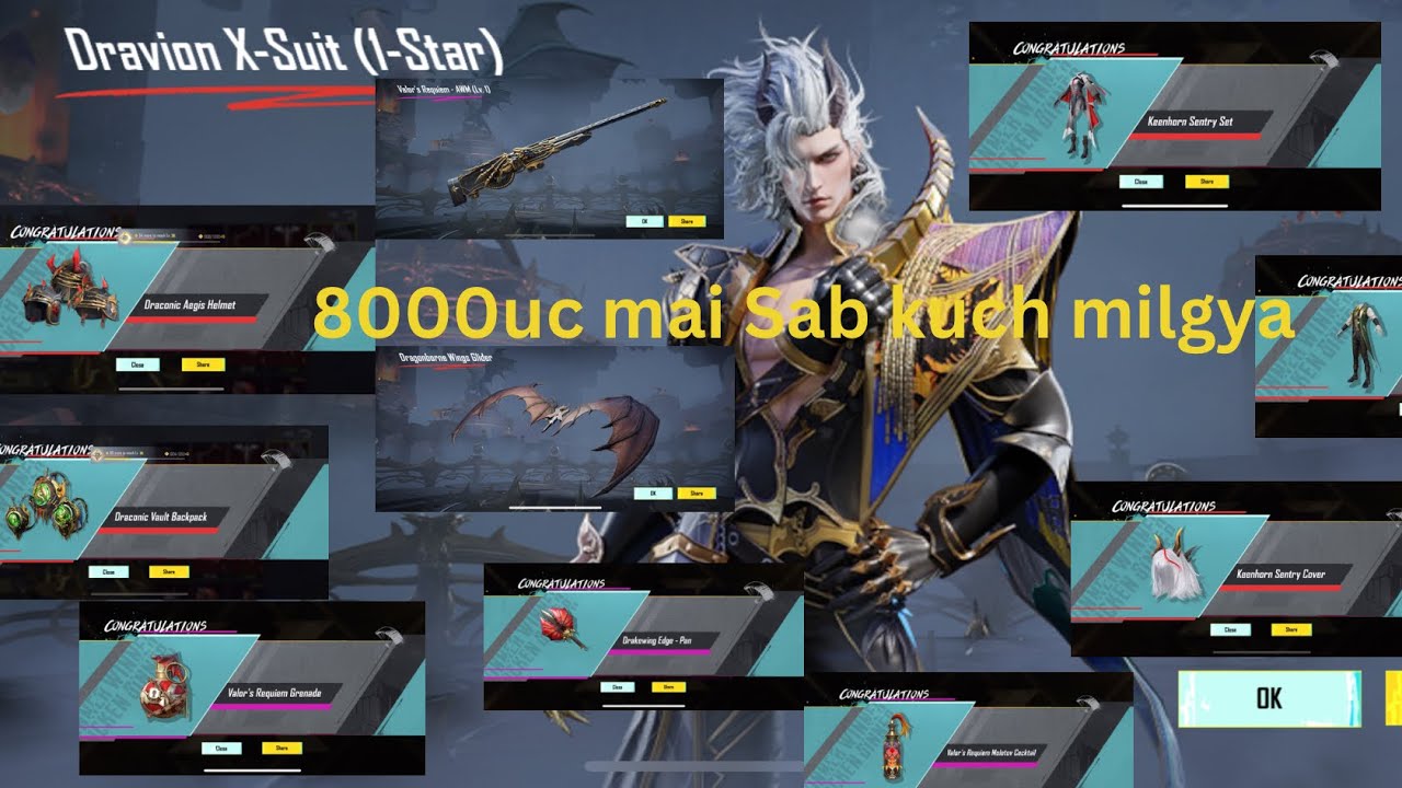 8000 uc mai Sab kuch milgya 😱|luckiest create opening ever #bgmi #pubgmobile #pubg #dravionxsuit