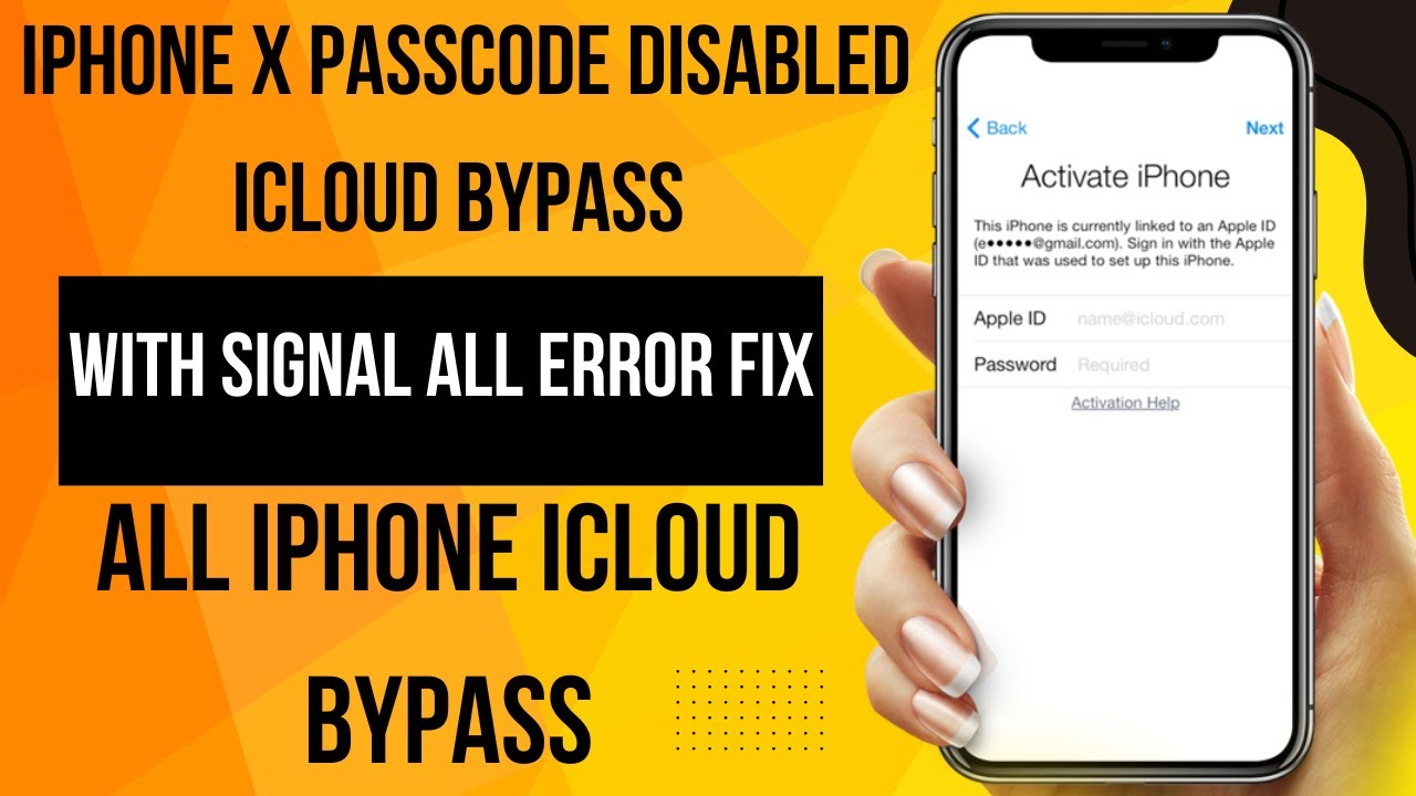 iPhone x Passcode Disabled icloud bypass 🔥 with signal All Error Fix  How To iCloud Bypass iPhone X