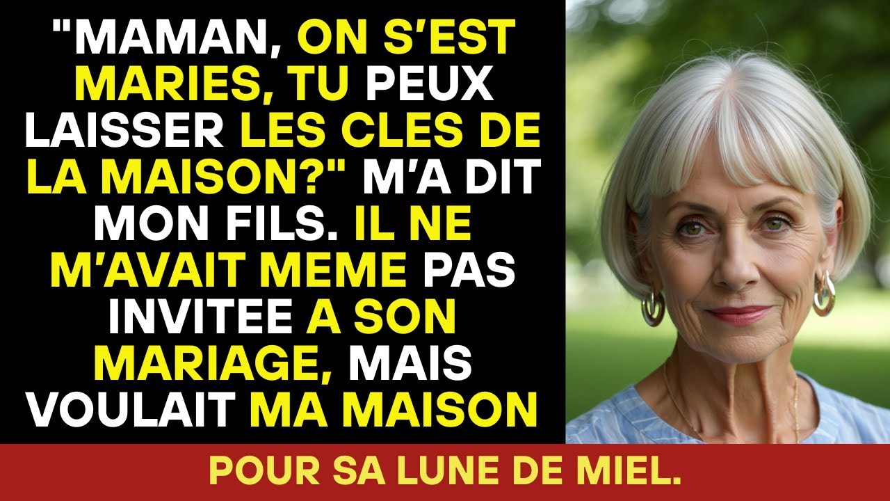 «Nous voulons passer notre lune de miel chez toi», dit mon fils — après m’avoir ignoré à son mariage