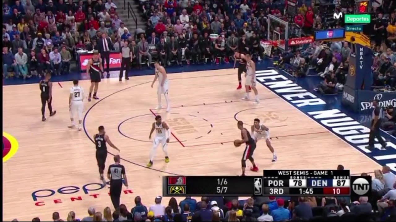 Situaciones de aclarado en poste medio para Rodney Hood vs Nuggets | #NBA