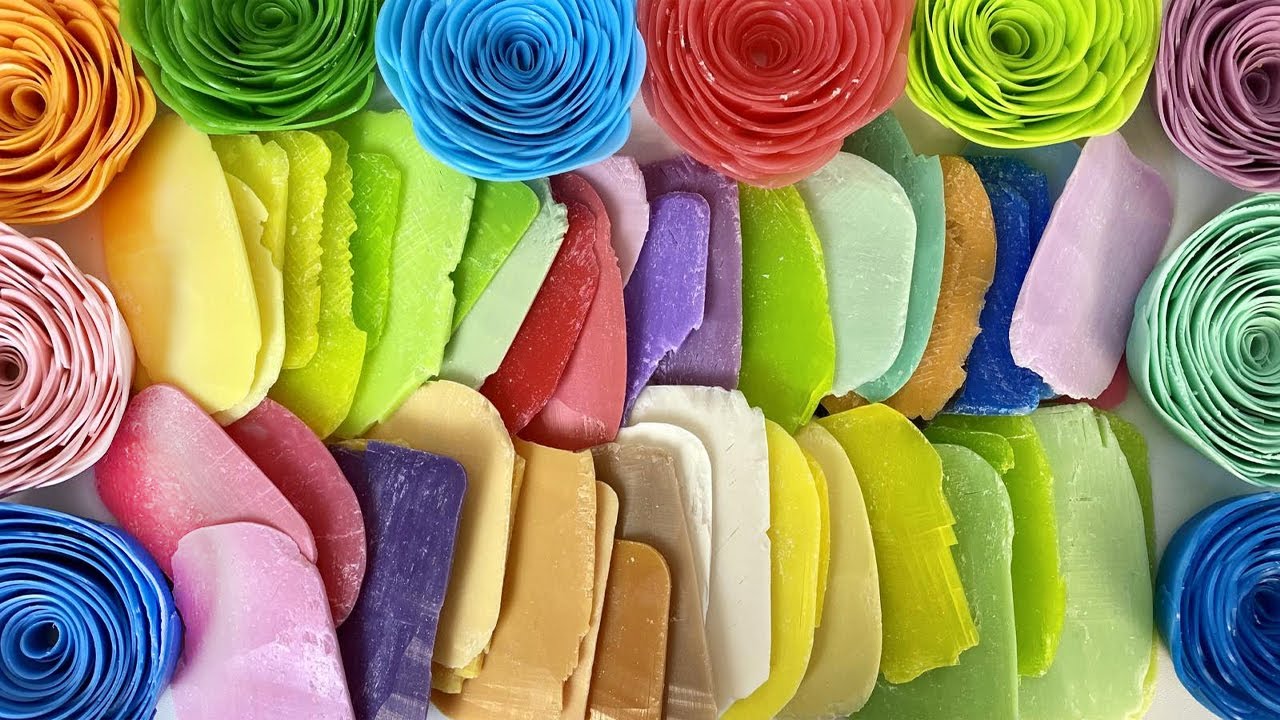 Crushing soap plates, soap reses. ASMR Soap. Satisfying video.