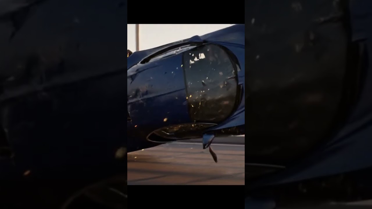Bugatti Chiron Flips Off Bridge in Slow Motion | Cinematic AI Crash ASMR