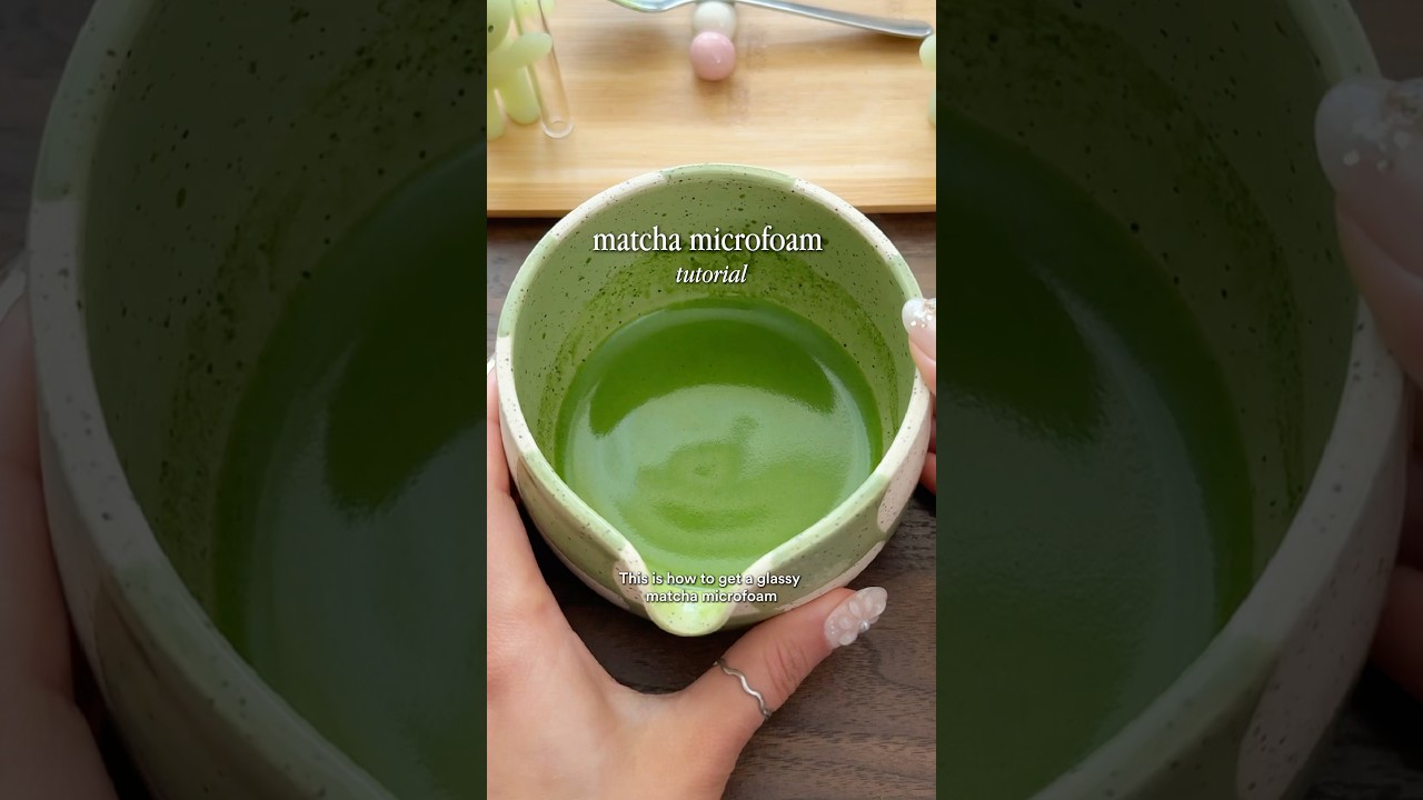 jak stworzyć najgładszą mikropiankę matcha w 1 minutę 🍵💚