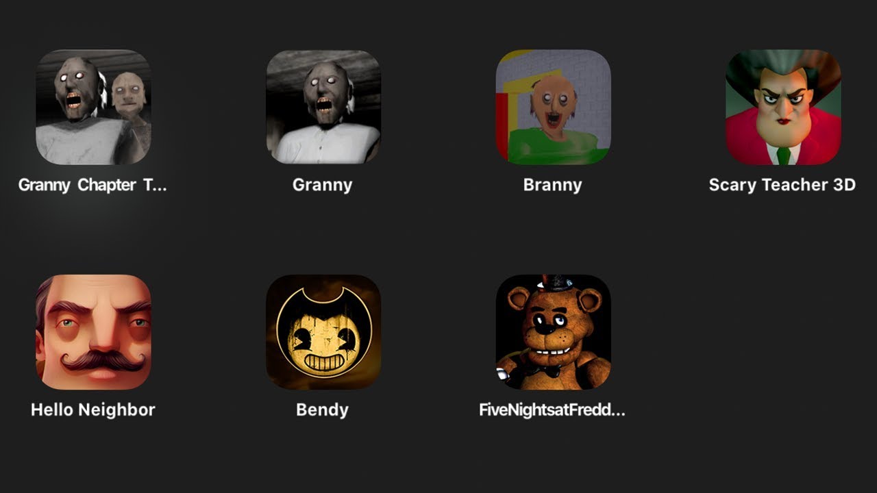 Hello Neighbor,Bendy,FNaF,Гренни Глава Два,Привет Сосед,Granny Chapter Two,Branny,Scary Teacher 3D