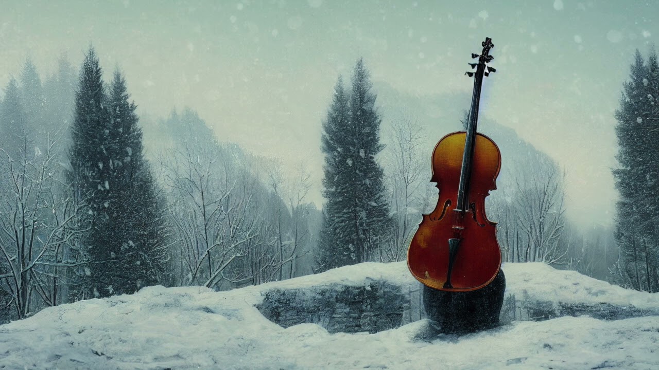 852 + 2 hz Snow Sounds, Cello for the peaceful life.  Delta binaural beats. 432 hz 3rd eye chakra