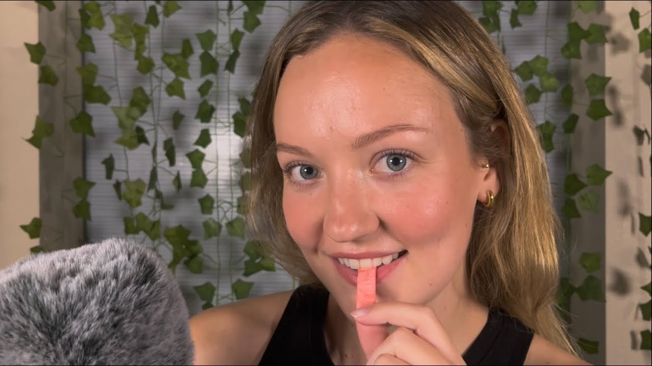 ASMR Clicky Inaudible Whispers + Light Gum Chewing 🫧