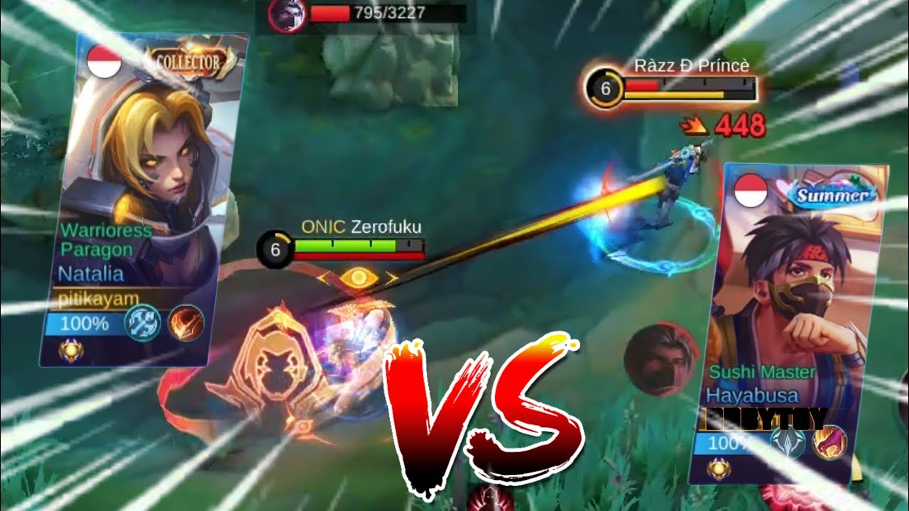 LAWAN HAYABUSA DISURUH GENDONG 4 TIM NATALIA GAMEPLAY